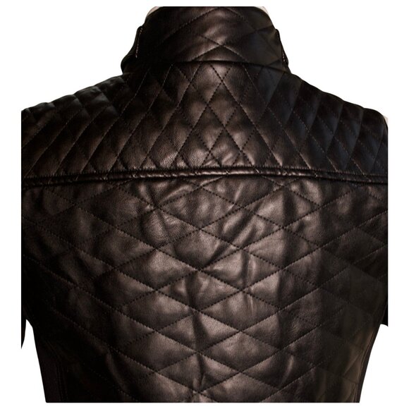 Böhme Quilted Faux Leather Vest – Black – XS - Picture 10 of 13